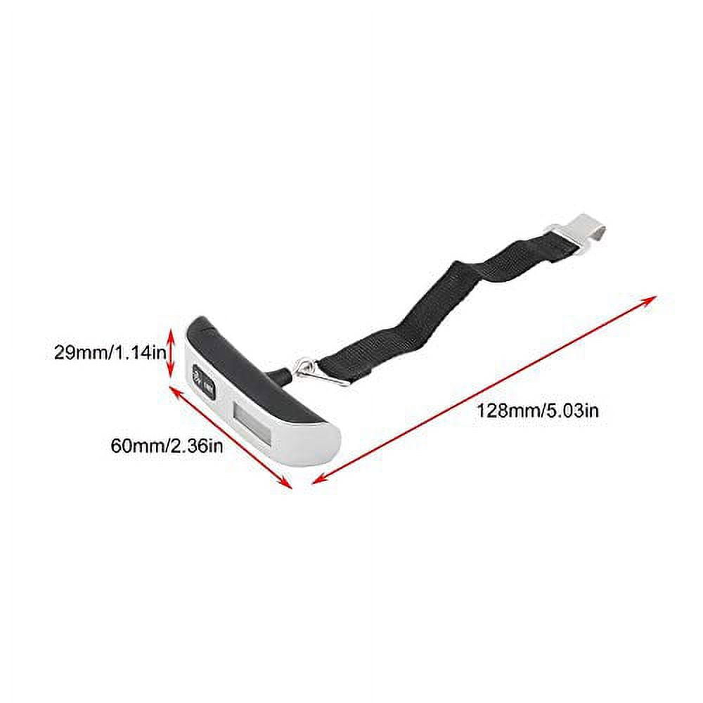 K-Cliffs Luggage Scale Digital Hanging Travel Baggage Mini Handheld Weight Silver 2 Pcs