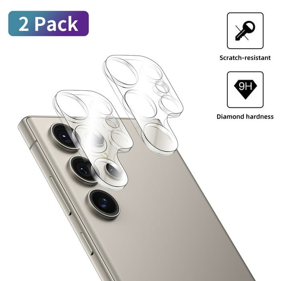 Elegant Choise 2Pcs Camera Lens Protector Tempered Glass for Samsung Galaxy S24 Ultra/S24 Plus/S24, Clear