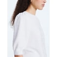 thumbnail image 4 of Free Assembly Women's Textured Sweater with Short Puff Sleeves, Lightweight, Sizes XS-XXL, 4 of 4