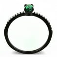 thumbnail image 3 of Womens Rings Black Green Marquise Stainless Steel Ring with AAA Grade CZ in Emerald, 3 of 4