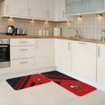 thumbnail image 2 of Juego de 2 alfombrillas de cocina de terciopelo de cristal con el logotipo del equipo de fútbol de los Buccaneers, alfombrilla absorbente antideslizante para el hogar, el dormitorio y la cocina, 2 of 6