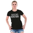 thumbnail image 3 of Making Herstory Her Story Feminist Womens Fitted Plus Size Graphic Tee Brisco Brands 2X, 3 of 5