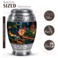 thumbnail image 2 of JAGASY Phoenix Keepsake Urn for Ashes Adult Male, Dark Teal Urns for Human Ashes, Sparking Lights Decorative Urns for Father, Forest Trees Small Handmade Cremation Urn for Mother, (3 Inch), 2 of 7