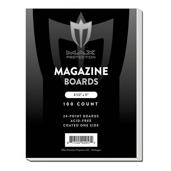 100ct Pack of Max Pro Premium Magazine Boards 8-1/2 x 11 - Acid Free and Archival Safe