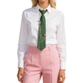 thumbnail image 3 of Conairie Ties for Unisex Metal Chain Necktie Pre-Tied Adjustable Tie for Uniform School Shirt Accessory Green One Size, 3 of 6