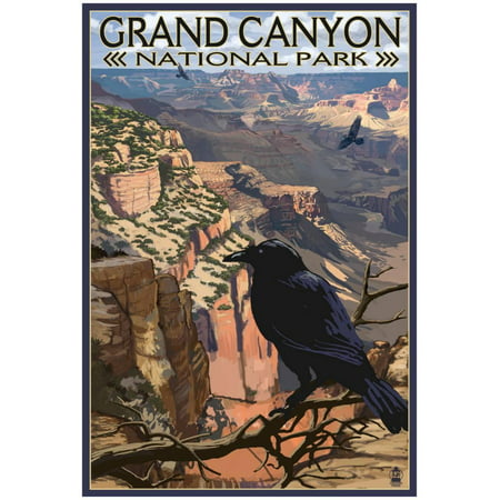 Grand Canyon National Park- Ravens At South Rim Poster -