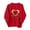 #265-Red, variant on Craaazy Women's Plus Size Valentines Day Shirt Long Sleeve Crewneck Cozy Tops Gifts