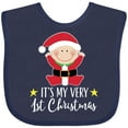 thumbnail image 3 of Inktastic Babys 1st Christmas Santa Claus Boys or Girls Baby Bib, 3 of 4