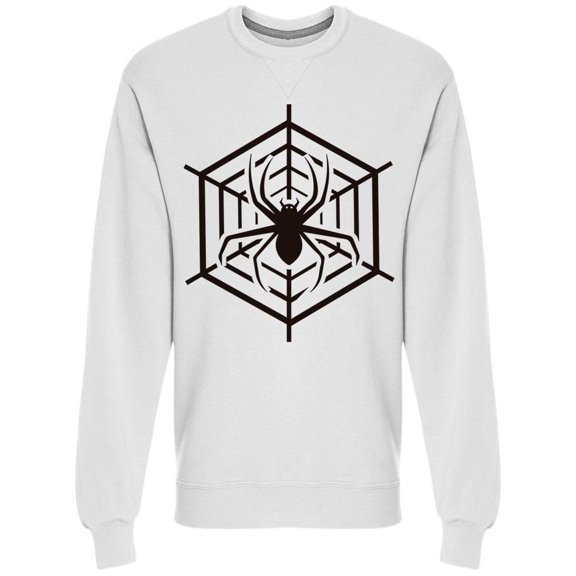 Symmetric Spider Design Sweatshirt Men -Image by Shutterstock, Male 3X-Large