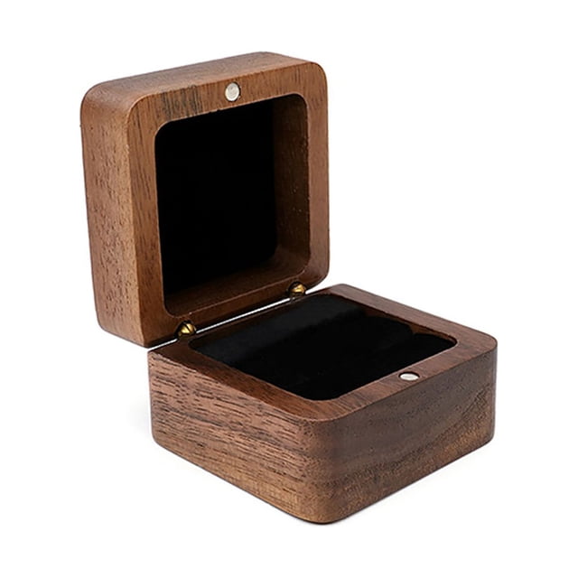 Sonducket Caja de joyería de Matrimonio Anillo de bodas Pendientes Caja de exhibición Bolsillo Hogar Dormitorio Empaquetado Contenedor de Type11 NO11