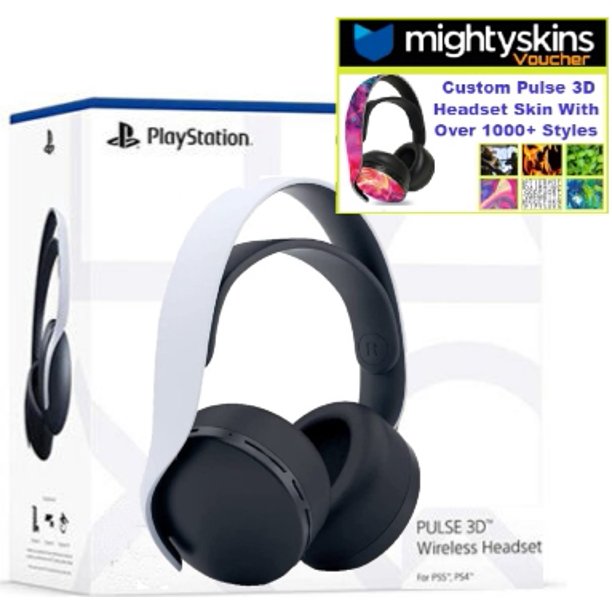 Sony PlayStation 5 PULSE 3D Wireless Headset for PS5, PS4, and PC White and Mightyskins