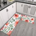 thumbnail image 2 of Pioneer Flower Floral Print Pattern Kitchen Rugs Sets Of 2,Anti Fatigue Kitchen Mat Rugs Non Slip Washable,Decorative Kitchen Floor Mats for Kitchen,Sink,Laundry,17"x30"+17"x47", 2 of 7