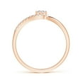 thumbnail image 2 of ANGARA Natural 0.11 Ct. Diamond Fashion Promise Ring in 14K Rose Gold for Women (Ring Size: 3.5), 2 of 9