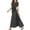 Black, variant on JGTDBPO Summer Dresses for Women Casual Round Neck Boho Maxi Dress Simple Short Sleeve Sundresses Ruffle Beach Wedding Guest Long Dresses