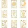 thumbnail image 1 of 9 pegatinas de tarot de 1,6 x 1,6 pulgadas, pegatinas espirituales, pegatinas mágicas autoadhesivas de metal dorado, pegatinas de adivinación de metal., 1 of 9