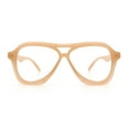 thumbnail image 4 of Womens Boyfriend Large Retro Vintage Style Thick Plastic Racer Sunglasses Peach - Clear, 4 of 8