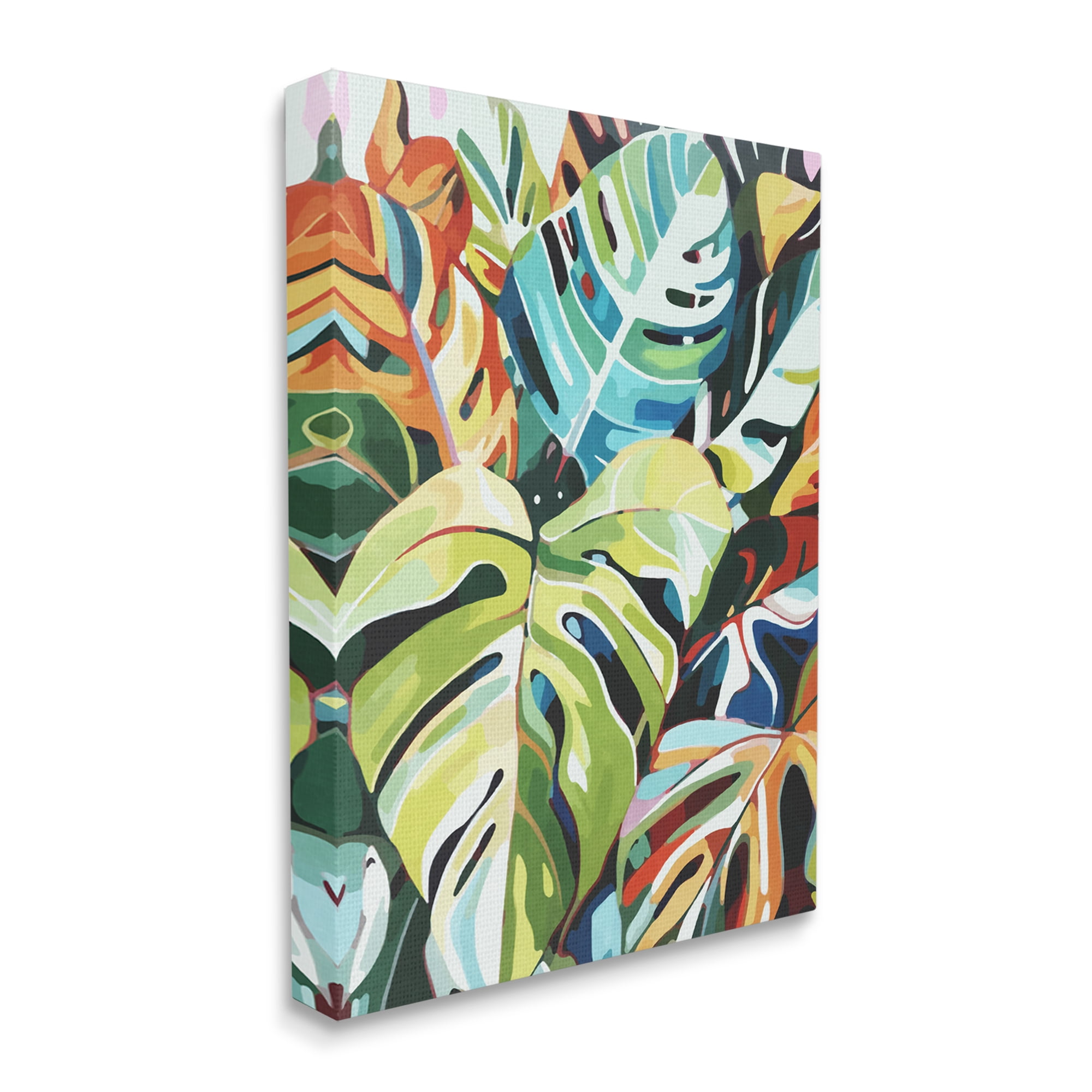 Stupell Industries Modern Tropical Palms Botanical & Floral Painting Gallery Wrapped Canvas Art Print Wall Art, 16 x 20