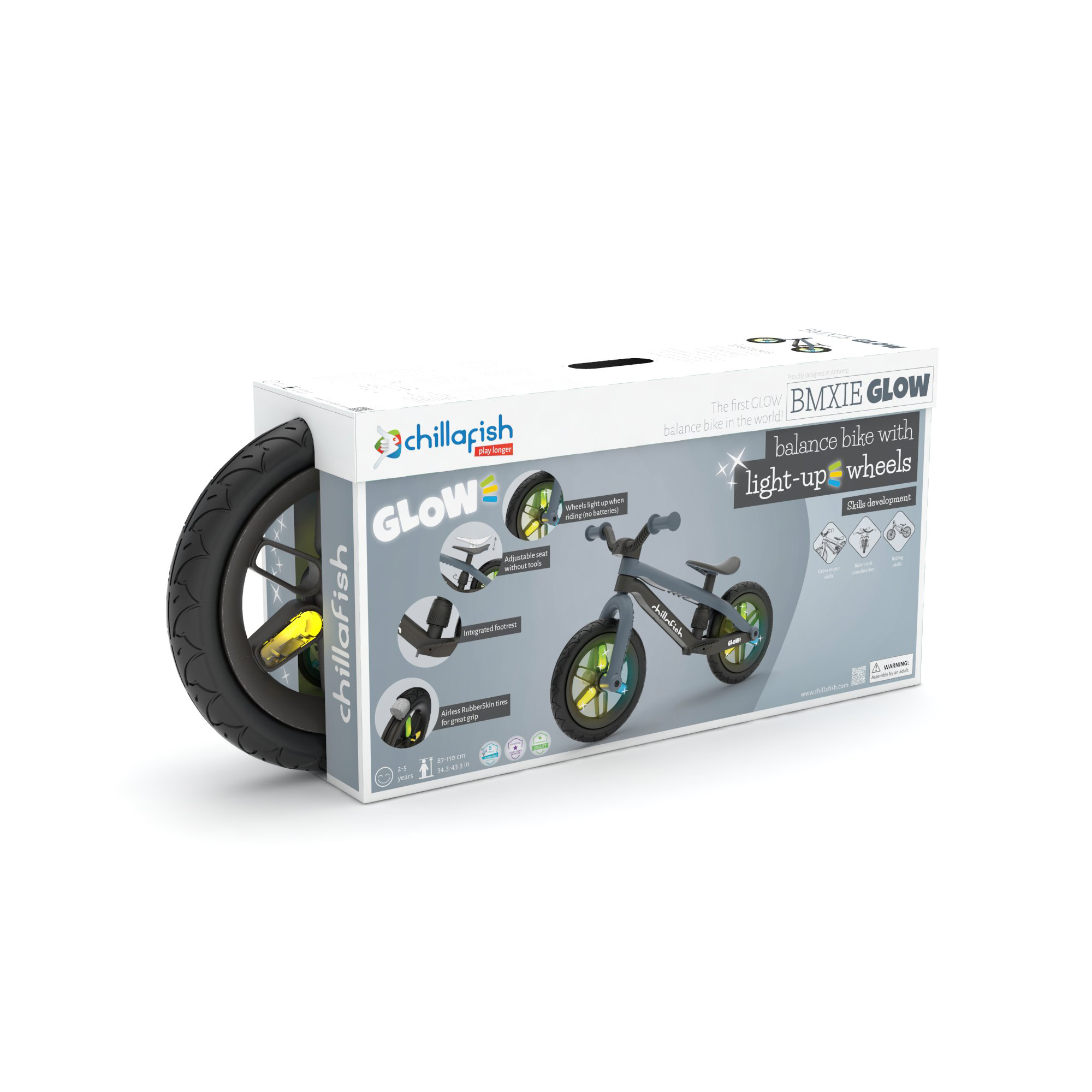 Chillafish BMXie Glow Balance Bike with Light-Up Wheels photo 6