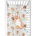 thumbnail image 4 of Sweet Jojo Designs Mermaids Pink Blue Orange Fitted Crib Sheet, 4 of 6