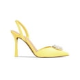 thumbnail image 2 of INC Womens Yellow Embellished Mateo Victoria Pointed Toe Stiletto Slip On Slingback 7 M, 2 of 4