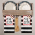 thumbnail image 2 of Farfi toalla de cocina fuerte absorción de agua lavar los platos decorativo Feliz Navidad lindo muñeco de nieve camión paño de cocina para el hogar, 2 of 5