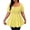 Yellow, variant on Karight Womens Plus Size Square Neck Puff Sleeve Smocked Peplum Top Casual Flared Hem Blouse