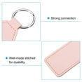 thumbnail image 4 of Uxcell Leather Keychain Blanks, 8 Pack PU Leather Key Fob with Key Rings, Pink, 4 of 6
