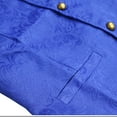 thumbnail image 5 of Lilgiuy Men's Medieval Costume Vintage Men's Short Vest Fake Collar Halloween Costume Blue（）, 5 of 5