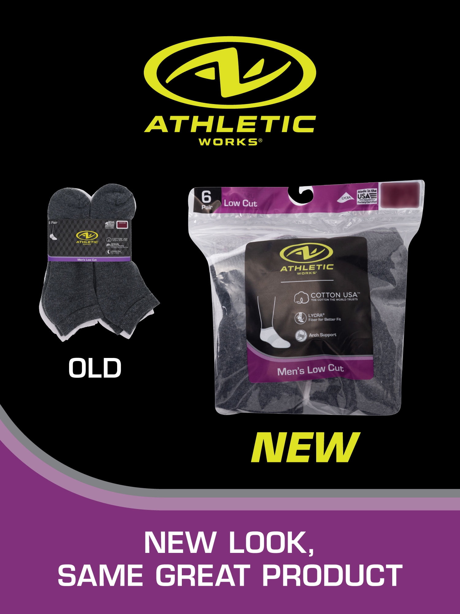 Athletic Works Men's P6 Low Cut