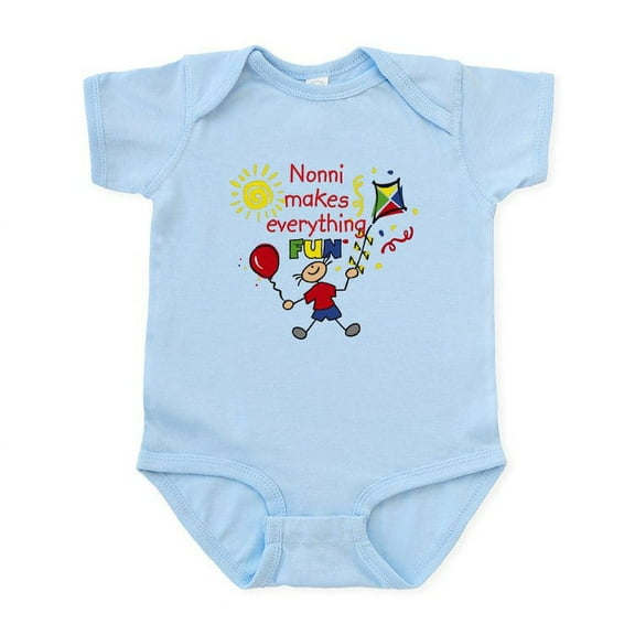 CafePress - Nonni Fun Boy Infant Bodysuit - Baby Light Bodysuit, Size Newborn - 24 Months