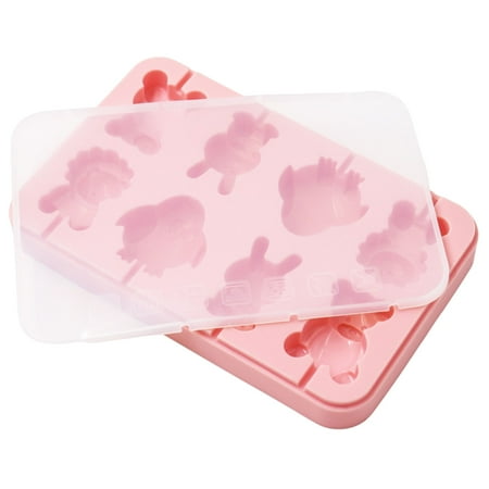 

8 Grid Silicone Lollipop Making Mould Lightweight Portable Sturdy Material Mould for Creative Crayons Jelly Babies Food