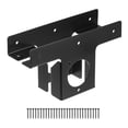 thumbnail image 1 of 2 piezas de soportes de esquina, soportes en T de 3 vías 4" x 4" (real: 3.5 pulgadas) soporte para kit de hardware de patio, negro, 1 of 6