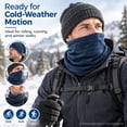 thumbnail image 2 of Neck Warmer Fleece Neck Gaiter Warmer Soft fleece Face scarf Mask Windproof for Cold Weather Winter Outdoor Sports motorcycle Snowboard Balaclava Fishing Grey Royal Blue, 2 of 7