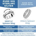 thumbnail image 2 of Fidget Rings Spinner Ring for Women - Spinning  Anxiety Ring for Men - Wedding Band 925 Sterling Silver Platinum Plated Love Heart Promise Jewelry Stress Relief Size 5 Christmas Gifts, 2 of 10