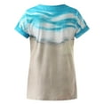 thumbnail image 4 of T Shirts for Women Casual Tops Sea Turtle Printed Short Sleeve Loose Beach Fit Tee Shirt Top, 4 of 6