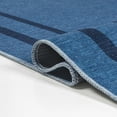 thumbnail image 5 of JONATHAN Y WASHABLE 9 x 12 Area Rug, Sloane 2-Stripe Border Washable - Blue/Navy, WSH125E-9, 5 of 7