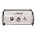 thumbnail image 2 of Roll Top Bread Bin, Large Capacity Front Opening Flat Top Bread Box,Bread Storage Bread Holder for Household Bakery, 2 of 7