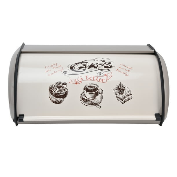 Roll Top Bread Bin,Bread Box Bin Large Bread Box Bin Metal Bread Box