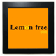thumbnail image 1 of Plantas palabras Lemon Tree Mesa de pared con marco cuadrado negro, 1 of 4