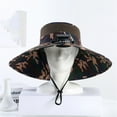 thumbnail image 3 of Outdoor Camo Solar Fan Sun Hat for Men Women Wide Brim UV Protection Fishing Cap with Dual Solar Powered Cooling Fans Breathable Mesh Safari Hat for Hiking Camping and Travel Gear Accessory Set, 3 of 4