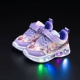 thumbnail image 2 of Toddler Light Up Shoes for Girls Boys Non Slip Led Sneakers with Hook and Loop Athletic Running Walking Tennis Shoes Purple Size 11 Little Kid, 2 of 5