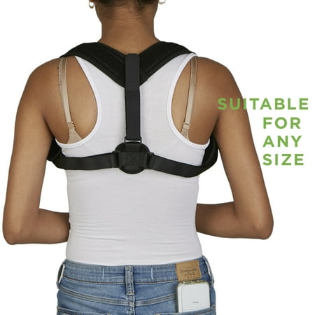 Mind Reader - Back Posture Corrector Back Support - Black