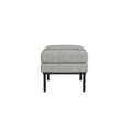thumbnail image 5 of HomePop Modern Industrial Upholstered Bench with Metal Base, 46"W x 20"D x 18"H, White Boucle/Black, 5 of 8
