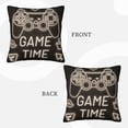 thumbnail image 3 of LNWH Decorative Pillow Covers, Retro Gamepad Game Time Square Sofa Decorative Knit Pillow Case, 18"x18", 3 of 8