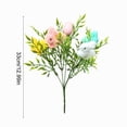 thumbnail image 3 of Easter Egg Branch Decoration, Foam Egg And Plastic Plant Ornament, Colorful Spring Holiday Party Decor, Door Or Wall Hanging, 11.81 Inch, 3 of 7
