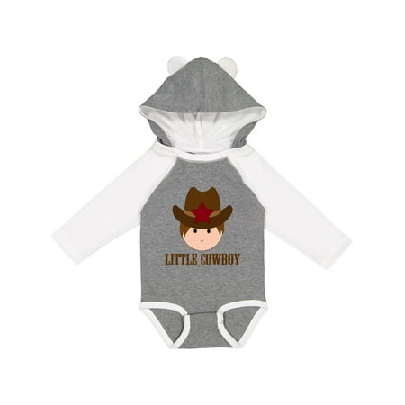 

Inktastic Little Cowboy Boys Gift Baby Boy Long Sleeve Bodysuit