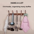 thumbnail image 7 of Dseap Coat Rack Wall Mounted-5 Tri Hooks,Stainless Steel Heavy Duty Metal Coat Hook Rail for Hats Clothing Entryway,Chrome, 7 of 7