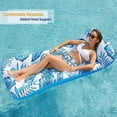 thumbnail image 2 of PENGXIANG Oversized Pool Float Lounge  72” X 37” Extra Large Fabric-Covered Pool Floats for Adults  Inflatable Contour Lounger with Headrest Ultra-Comfort Cooling Pool Raft-2 Pack, 2 of 6