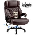 thumbnail image 3 of 600-lb Big and Tall Office Chair, Extra Wide Seat and Adjustable Lumbar, Heavy Duty Executive Chair with High Back,, 3 of 7