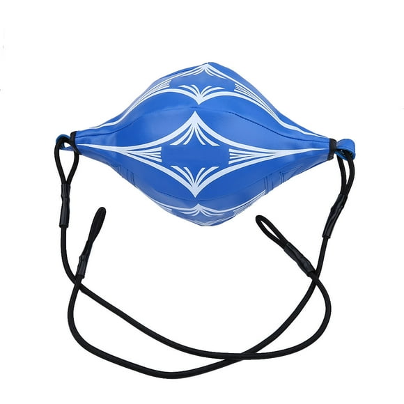 MMA Training Punch Bag Durable PU Leather Speed Boxing Bag Double End (Blue)